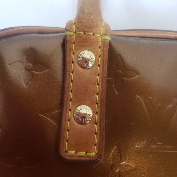 Louis Vuitton Vernis Tompkins Satchel Monogram Metallic Copper - Picture 5 of 15